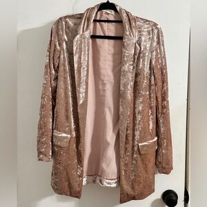 Honey Punch Velvet Jacket in Shimmering Cream